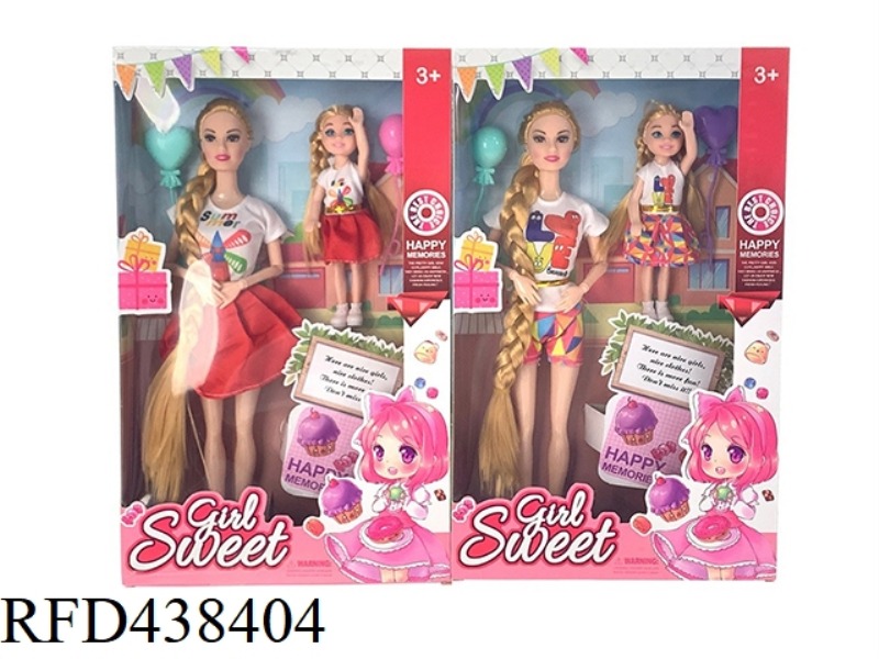 11.5 INCH SOLID BODY 9 JOINTS FASHION BARBIE WITH BALLOON BOX 7 INCH BOY 2 MIXED