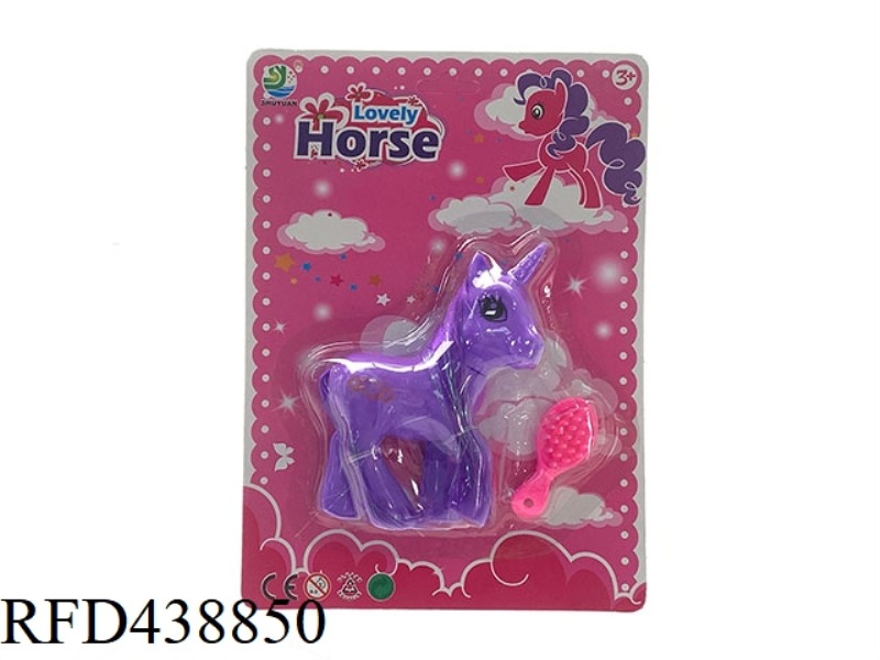 GIRL ACCESSORIES TOY BIG HORSE + BIG COMB