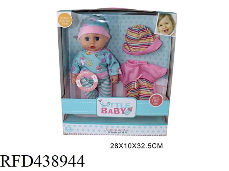 12 INCH PACIFIER DOLL SET 4 SOUND IC