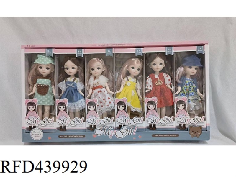 9 INCH CASUAL GIRL, 6PCS