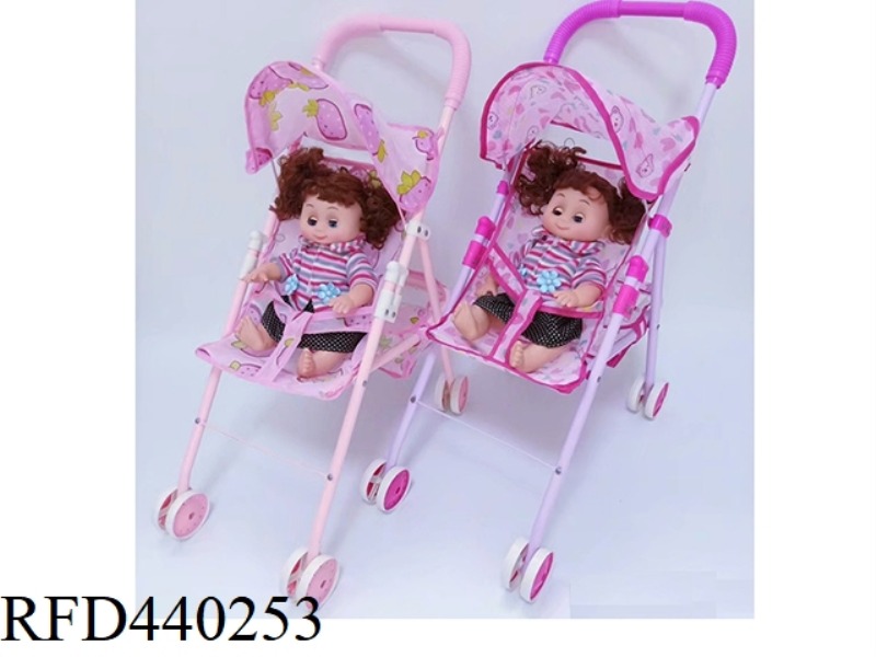 IRON TROLLEY + 14 INCH FEMALE DOLL