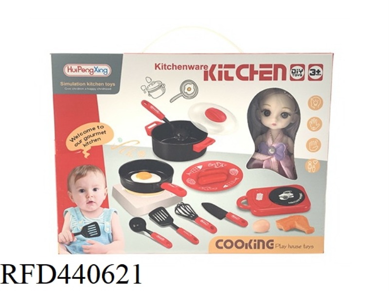 6 INCH DOLL WITH CUTLERY