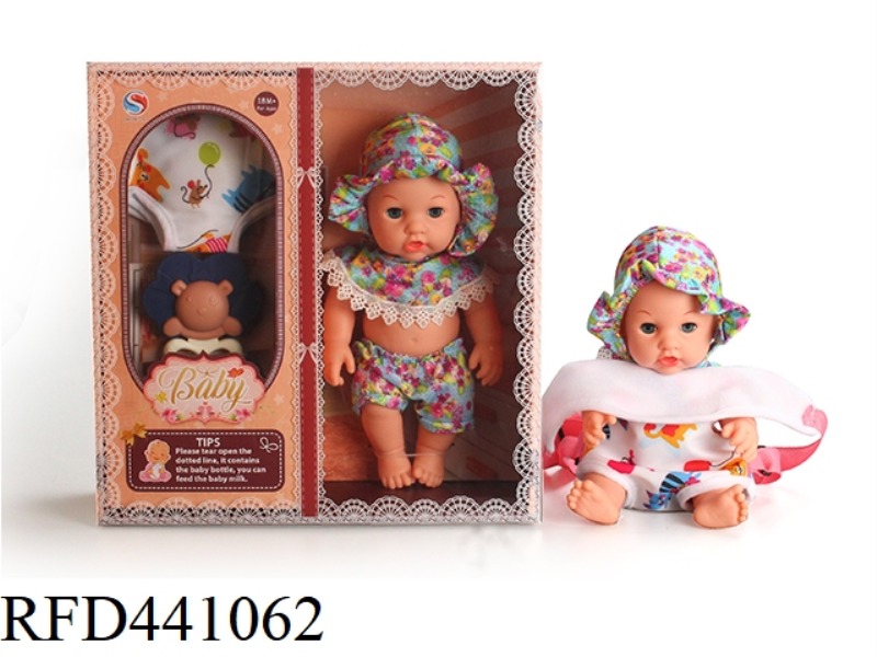 12 INCH FULLY ENAMELLED DOLL WITH WATER BOILED BELL JAR WITH 6-TONE IC URINATION FUNCTION