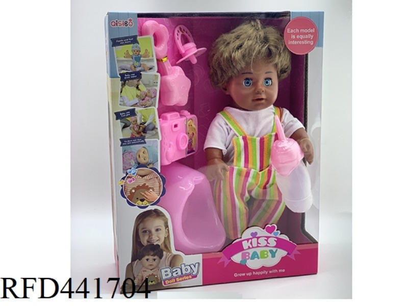 12 INCH WATER DRINKING AND URINATION BLACK SKIN DOLL HEAD AND LIMBS TAPE LINED IC