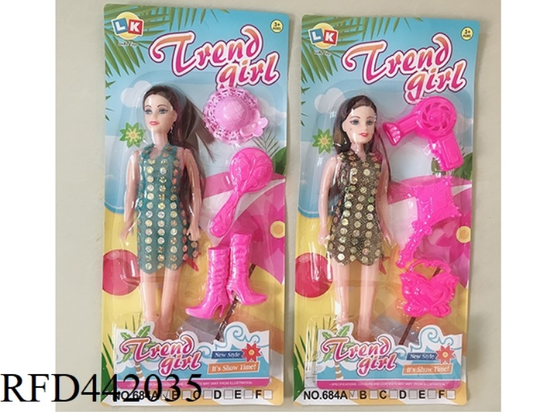 11.5-INCH EMPTY BARBIE WITH COMB BAG