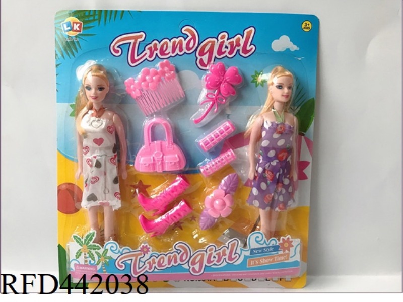 11.5-INCH 2 EMPTY BARBIE WITH COMB BAG