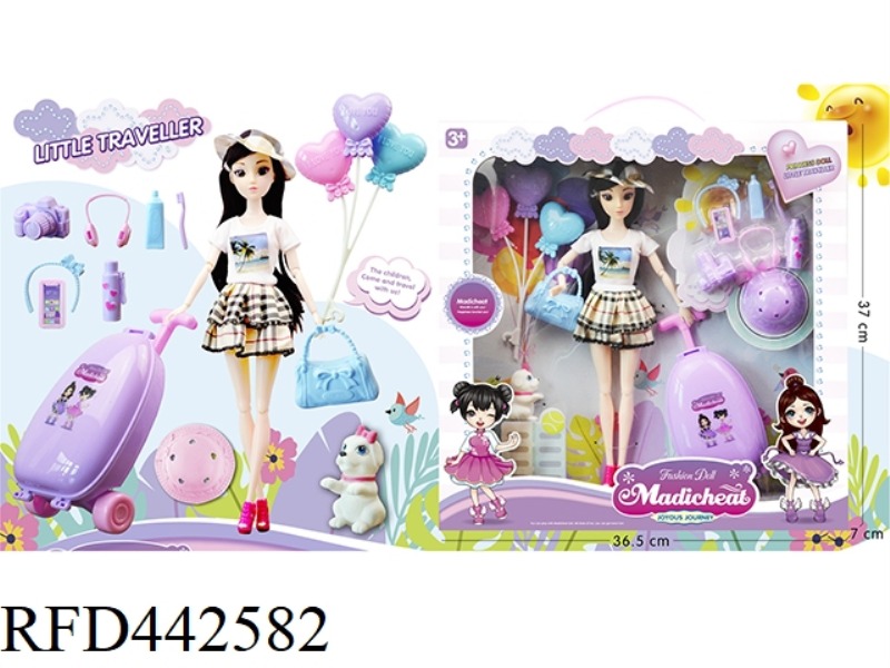 11.5 SOLID BARBIE TRAVEL SET (11 JOINTS 3D EYEBALLS)