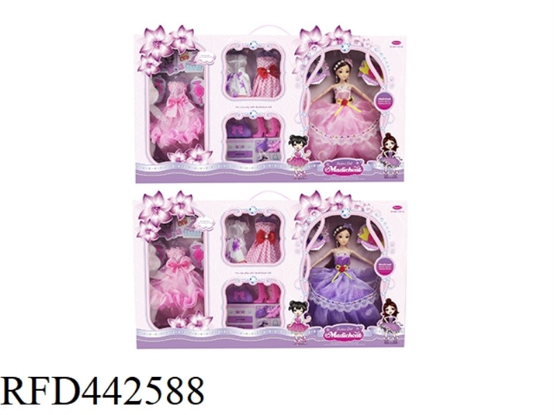 11.5 INCH SOLID BODY DOLL SET (3D EYEBALLS, JOINTS CAN SWING)