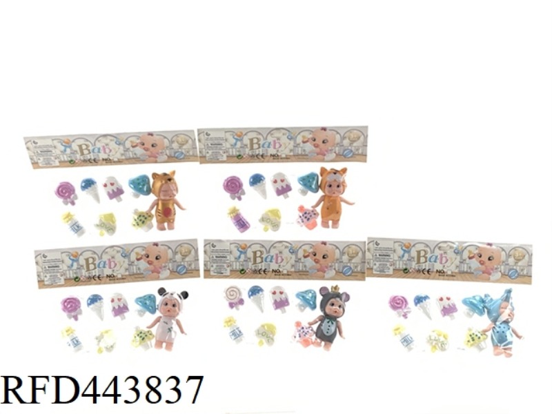 2.5-INCH ENAMEL FOREST DOLL WITH DESSERT BLISTER