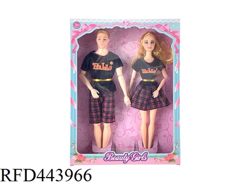 11.5-INCH FULL BODY 9-JOINT HUSBAND AND WIFE BARBIE AND MAN 12 JOINT BARBIE