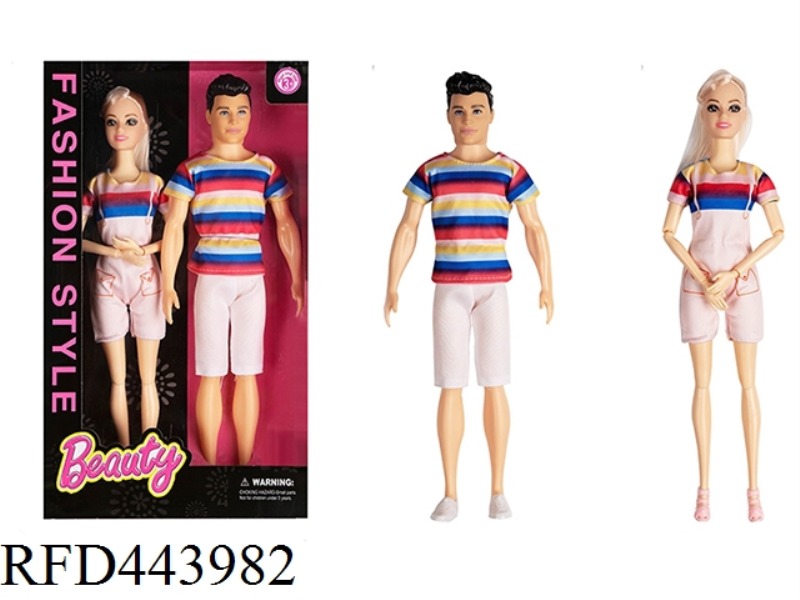 11.5-INCH FULL BODY 12 JOINT FASHION COUPLE BARBIE LIVE HAND MAN (2 PIECES / BOX)