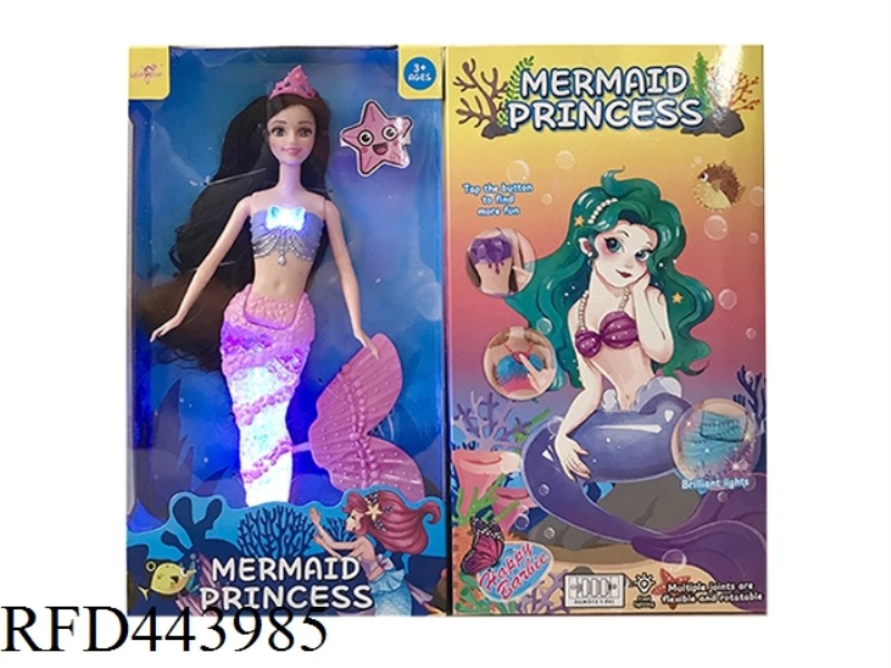 12 INCH LIVE HAND REAL MERMAID WITH LIGHT MUSIC BARBIE