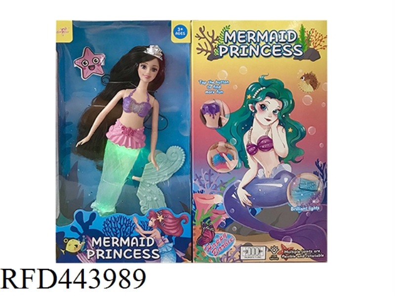 12 INCH LIVE HAND REAL MERMAID WITH LIGHT MUSIC BARBIE
