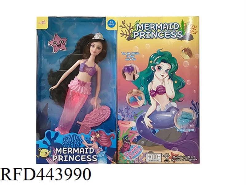12 INCH LIVE HAND REAL MERMAID WITH LIGHT MUSIC BARBIE
