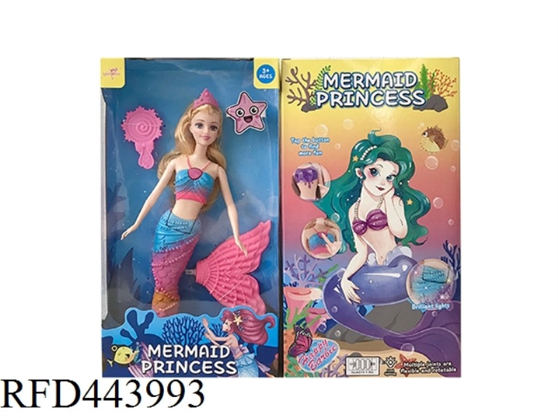 12 INCH LIVE HAND REAL MERMAID WITH LIGHT BARBIE