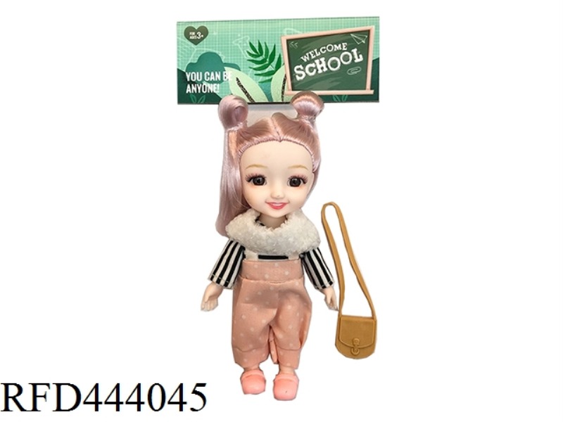 6-INCH SOLID BODY 12 JOINT SOLID BODY LITTLE LAURIE 3D REAL EYES WITH SMALL BAGS ONE BY ONE