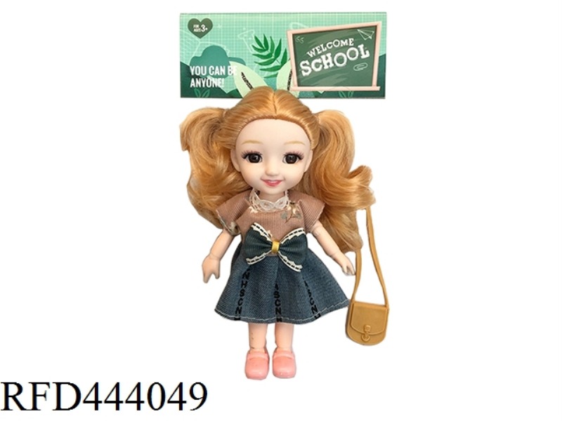 6-INCH SOLID BODY 12 JOINT SOLID BODY LITTLE LAURIE 3D REAL EYES WITH SMALL BAGS ONE BY ONE