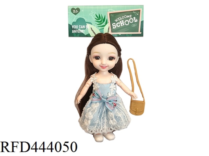 6-INCH SOLID BODY 12 JOINT SOLID BODY LITTLE LAURIE 3D REAL EYES WITH SMALL BAGS ONE BY ONE