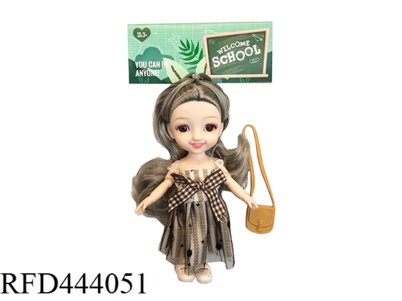 6-INCH SOLID BODY 12 JOINT SOLID BODY LITTLE LAURIE 3D REAL EYES WITH SMALL BAGS ONE BY ONE