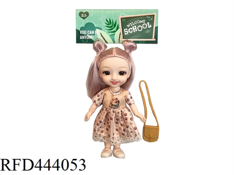 6-INCH SOLID BODY 12 JOINT SOLID BODY LITTLE LAURIE 3D REAL EYES WITH SMALL BAGS ONE BY ONE