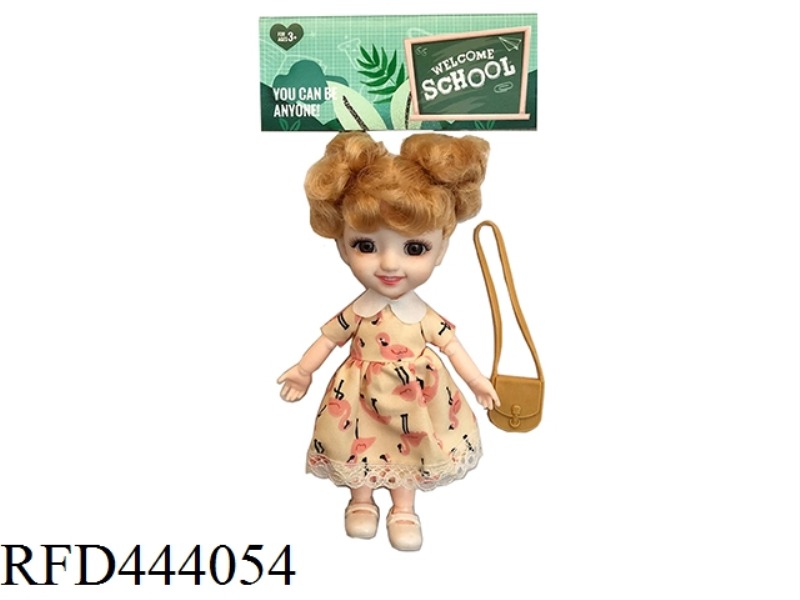 6-INCH SOLID BODY 12 JOINT SOLID BODY LITTLE LAURIE 3D REAL EYES WITH SMALL BAGS ONE BY ONE