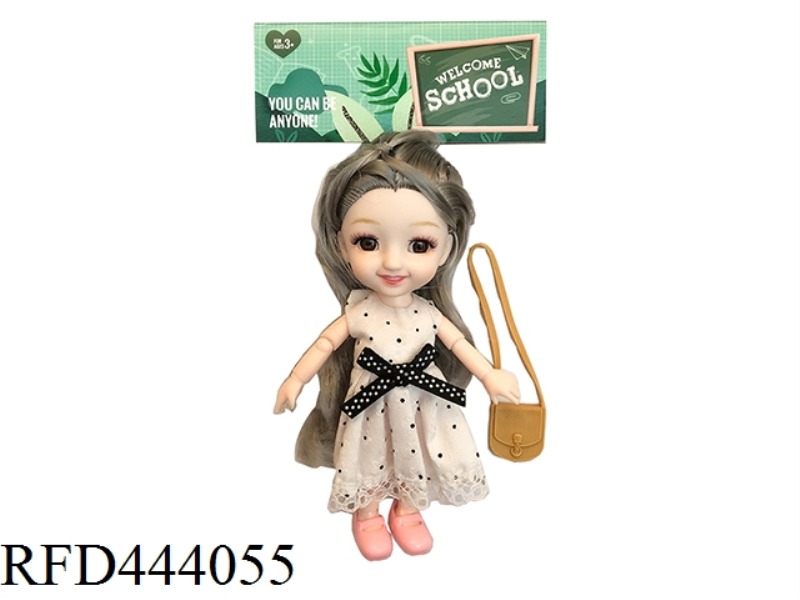 6-INCH SOLID BODY 12 JOINT SOLID BODY LITTLE LAURIE 3D REAL EYES WITH SMALL BAGS ONE BY ONE