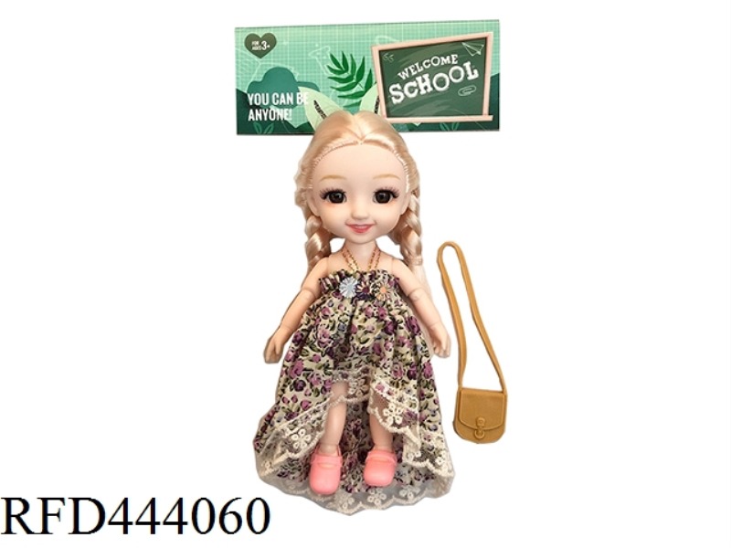 6-INCH SOLID BODY 12 JOINT SOLID BODY LITTLE LAURIE 3D REAL EYES WITH SMALL BAGS ONE BY ONE