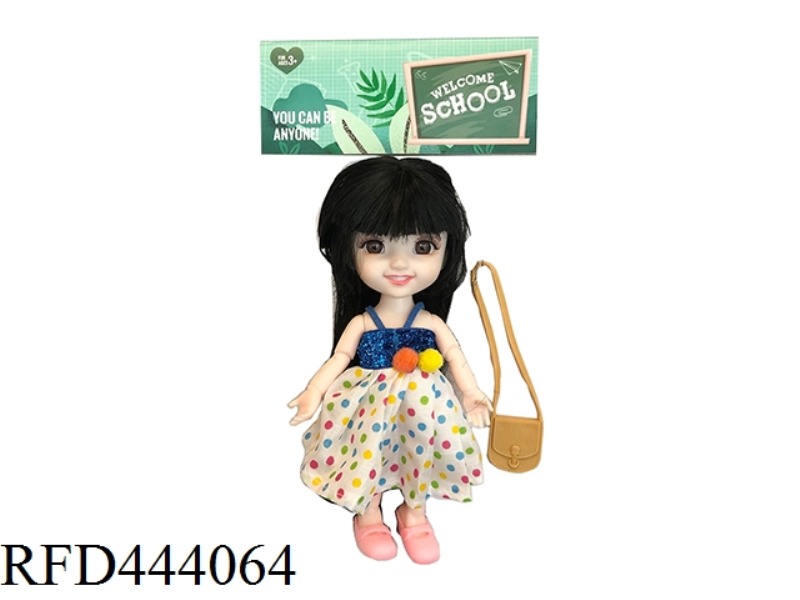 6-INCH SOLID BODY 12 JOINT SOLID BODY LITTLE LAURIE 3D REAL EYES WITH SMALL BAGS ONE BY ONE