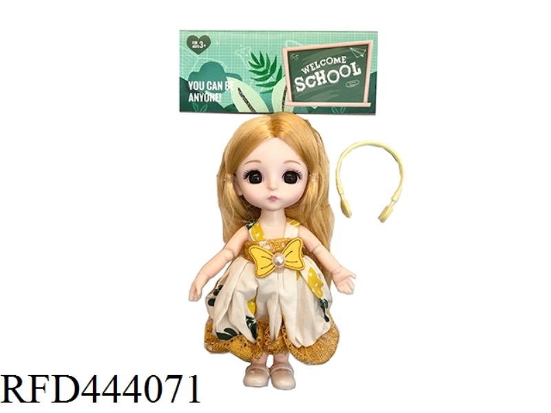 6-INCH SOLID BODY 12 JOINT SOLID BODY LITTLE LAURIE 3D REAL EYES WITH SMALL BAGS ONE BY ONE