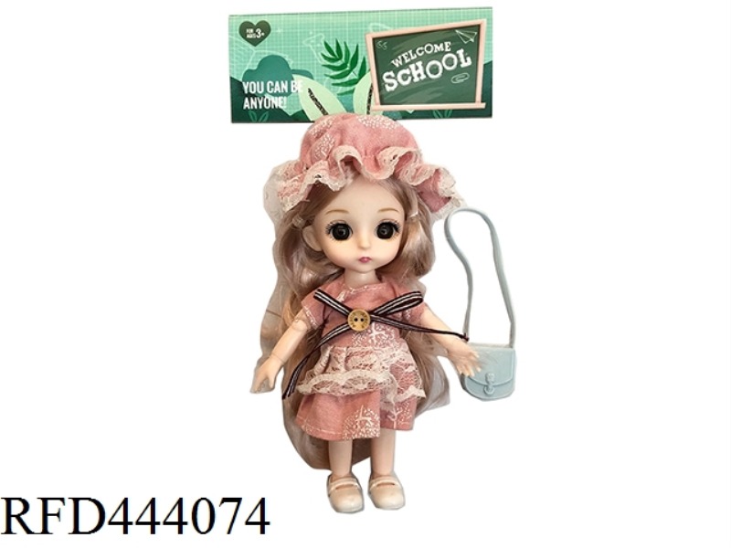6-INCH SOLID BODY 12 JOINT SOLID BODY LITTLE LAURIE 3D REAL EYES WITH SMALL BAGS ONE BY ONE
