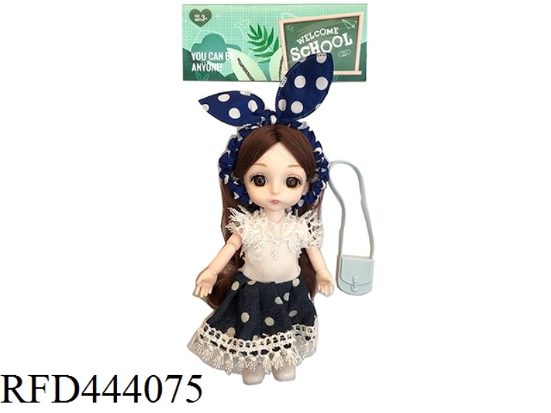 6-INCH SOLID BODY 12 JOINT SOLID BODY LITTLE LAURIE 3D REAL EYES WITH SMALL BAGS ONE BY ONE