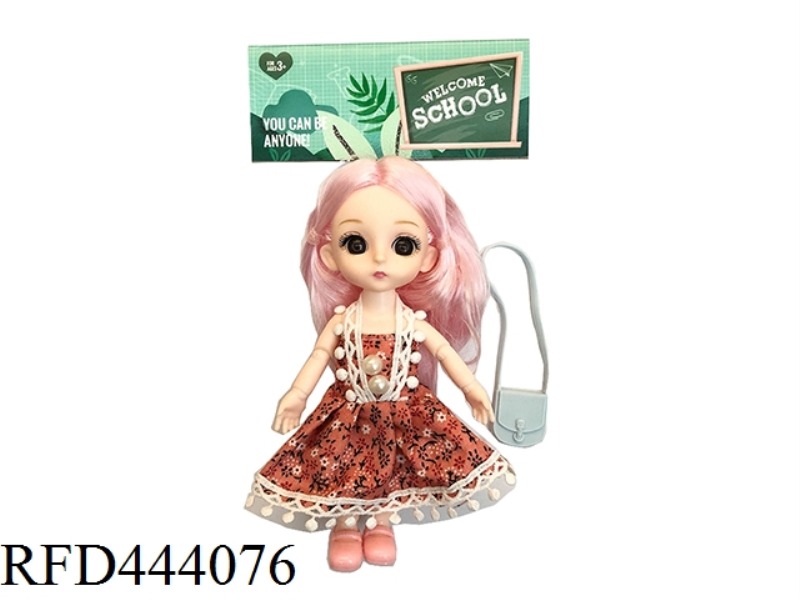6-INCH SOLID BODY 12 JOINT SOLID BODY LITTLE LAURIE 3D REAL EYES WITH SMALL BAGS ONE BY ONE