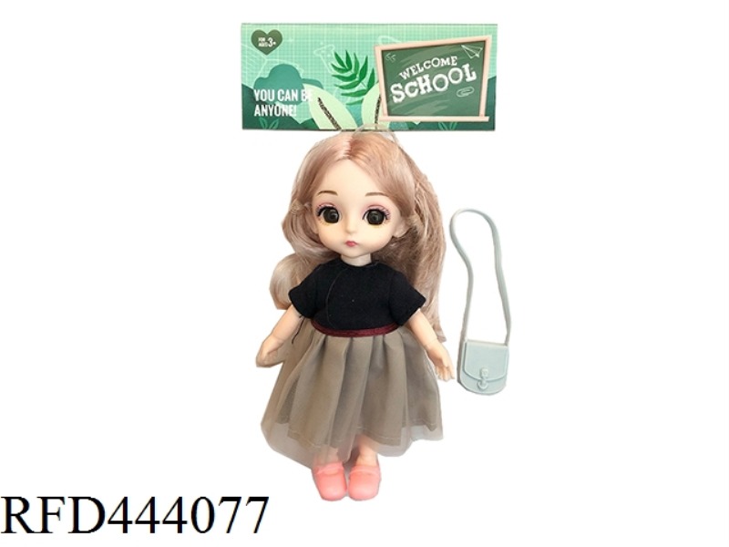 6-INCH SOLID BODY 12 JOINT SOLID BODY LITTLE LAURIE 3D REAL EYES WITH SMALL BAGS ONE BY ONE
