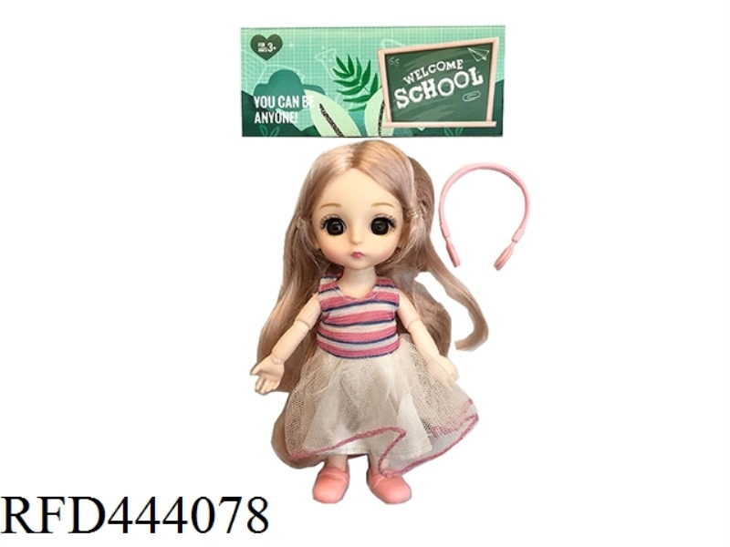 6-INCH SOLID BODY 12 JOINT SOLID BODY LITTLE LAURIE 3D REAL EYES WITH SMALL BAGS ONE BY ONE