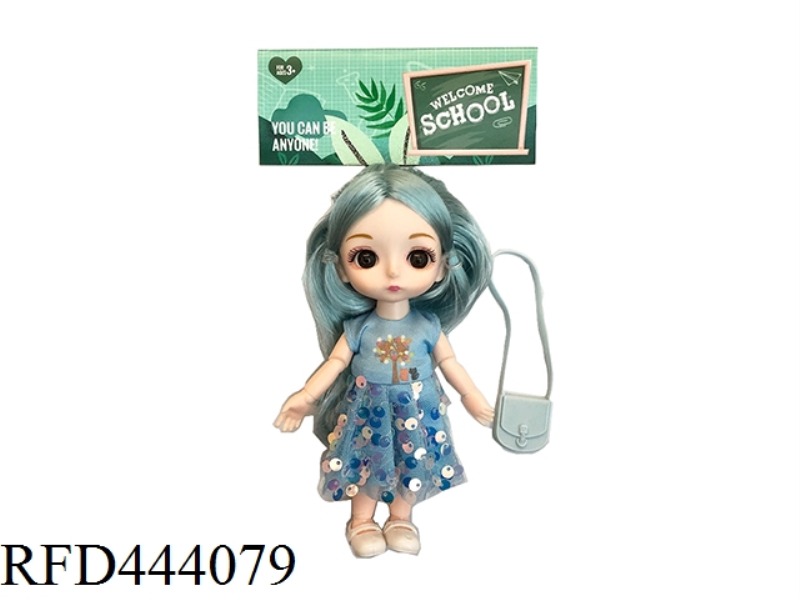 6-INCH SOLID BODY 12 JOINT SOLID BODY LITTLE LAURIE 3D REAL EYES WITH SMALL BAGS ONE BY ONE