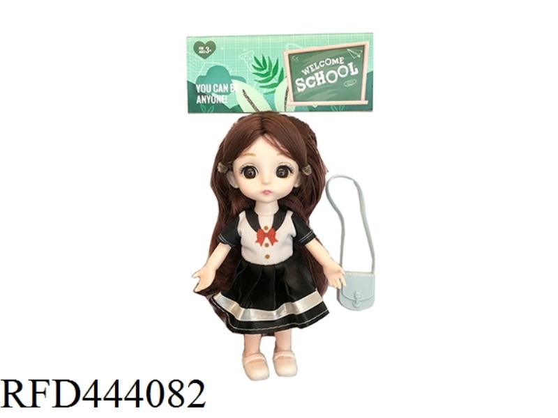 6-INCH SOLID BODY 12 JOINT SOLID BODY LITTLE LAURIE 3D REAL EYES WITH SMALL BAGS ONE BY ONE