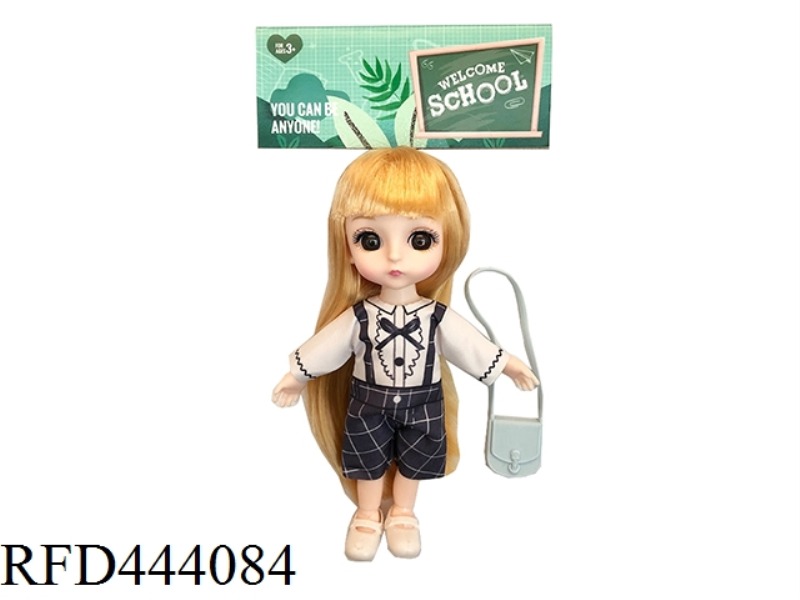6-INCH SOLID BODY 12 JOINT SOLID BODY LITTLE LAURIE 3D REAL EYES WITH SMALL BAGS ONE BY ONE