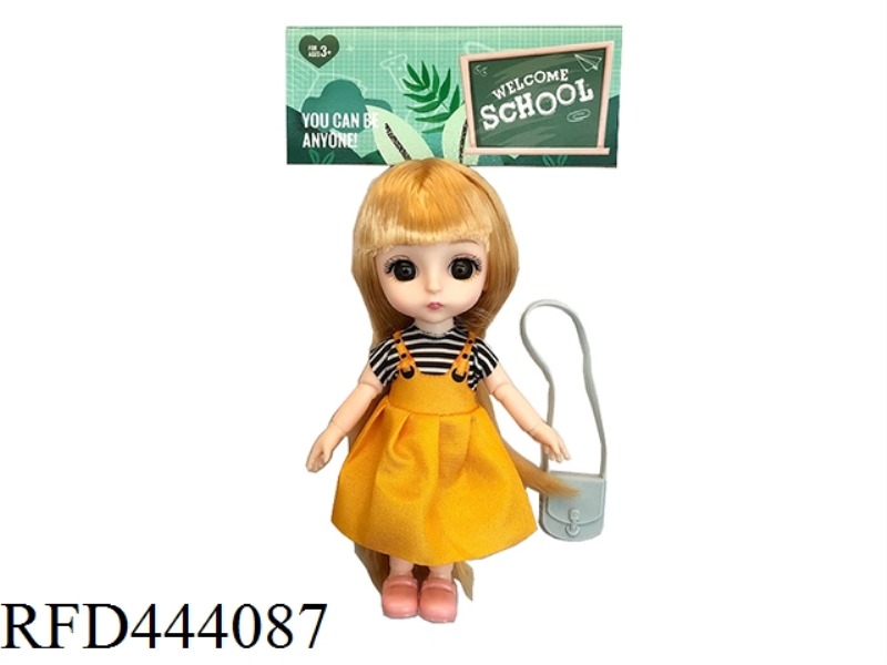 6-INCH SOLID BODY 12 JOINT SOLID BODY LITTLE LAURIE 3D REAL EYES WITH SMALL BAGS ONE BY ONE