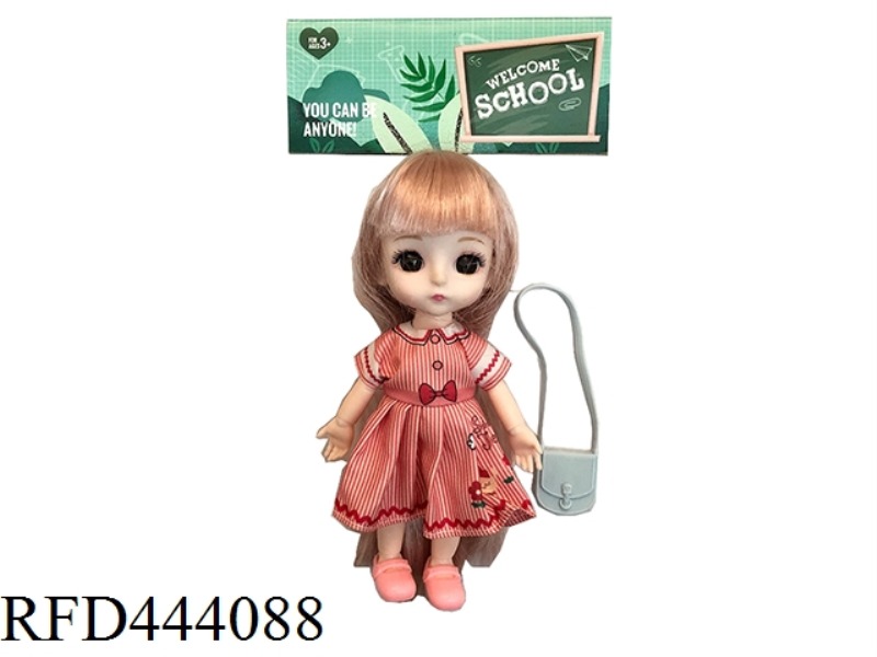 6-INCH SOLID BODY 12 JOINT SOLID BODY LITTLE LAURIE 3D REAL EYES WITH SMALL BAGS ONE BY ONE