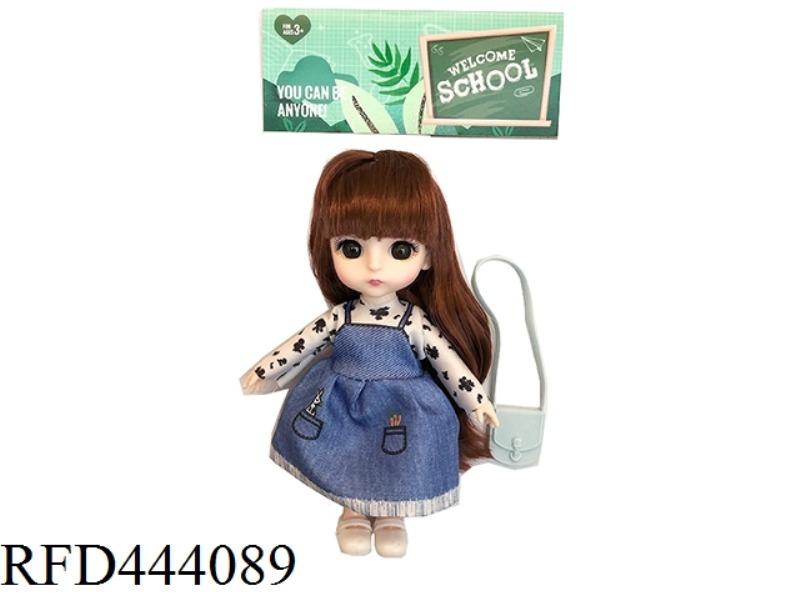 6-INCH SOLID BODY 12 JOINT SOLID BODY LITTLE LAURIE 3D REAL EYES WITH SMALL BAGS ONE BY ONE