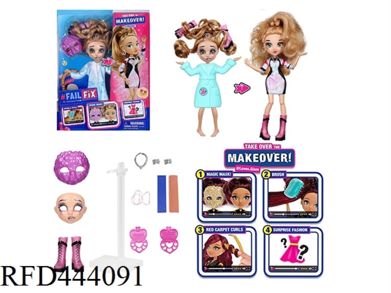 HIGH GRADE FAIL FIX. 9-INCH 11 JOINT SOLID 3D REAL EYE FACE CHANGING MAKEUP BARBIE