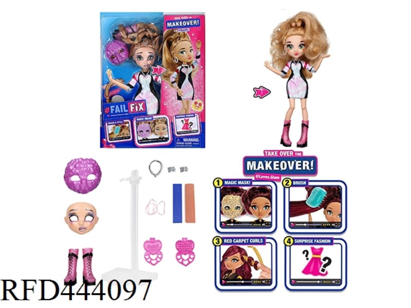 HIGH GRADE FAIL FIX. 9-INCH 11 JOINT SOLID 3D REAL EYE FACE CHANGING MAKEUP BARBIE