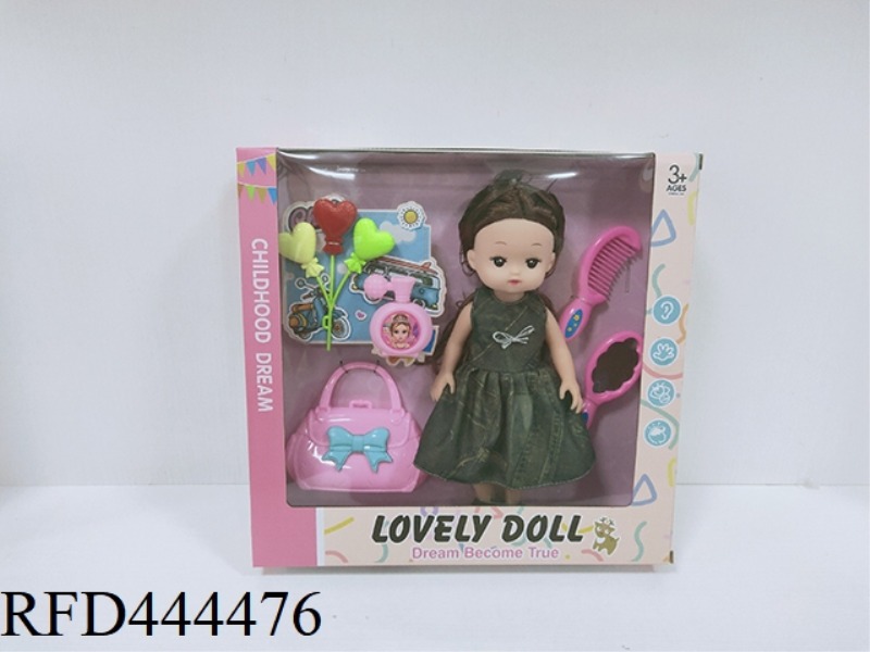 10 INCH DOLL WITH ACCESSORIES (BODY THICKENED ENAMEL HAND)