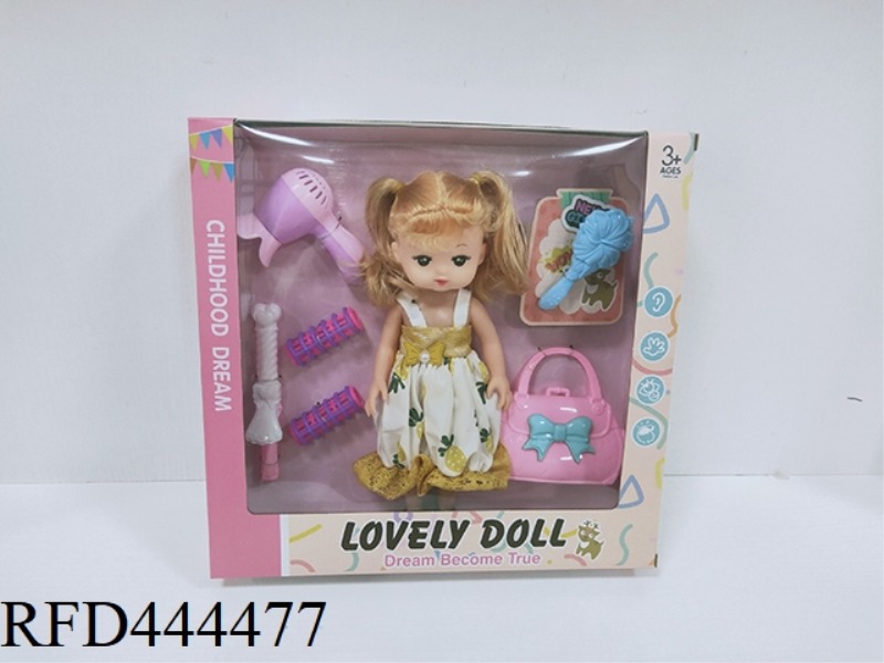 10 INCH DOLL WITH ACCESSORIES (BODY THICKENED ENAMEL HAND)