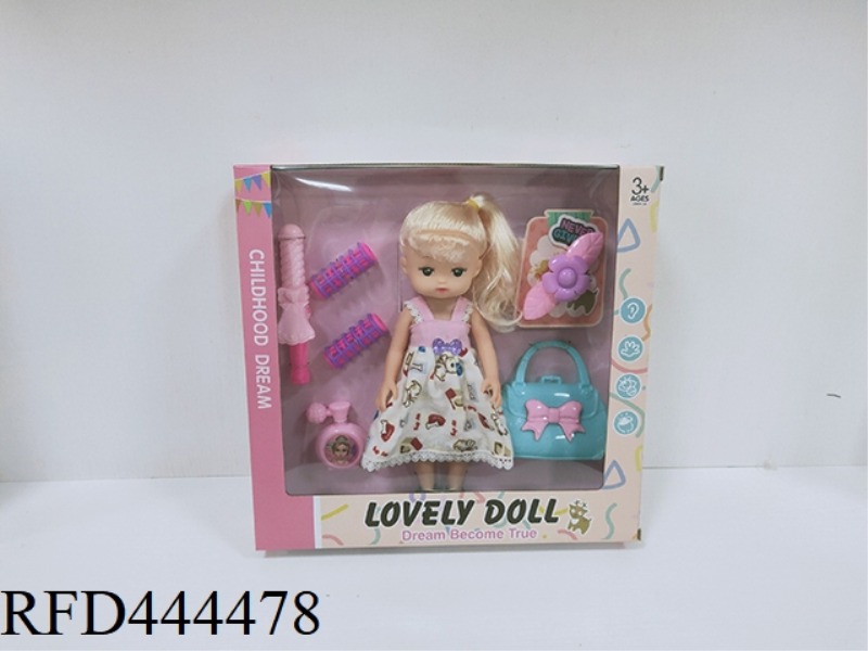 10 INCH DOLL WITH ACCESSORIES (BODY THICKENED ENAMEL HAND)