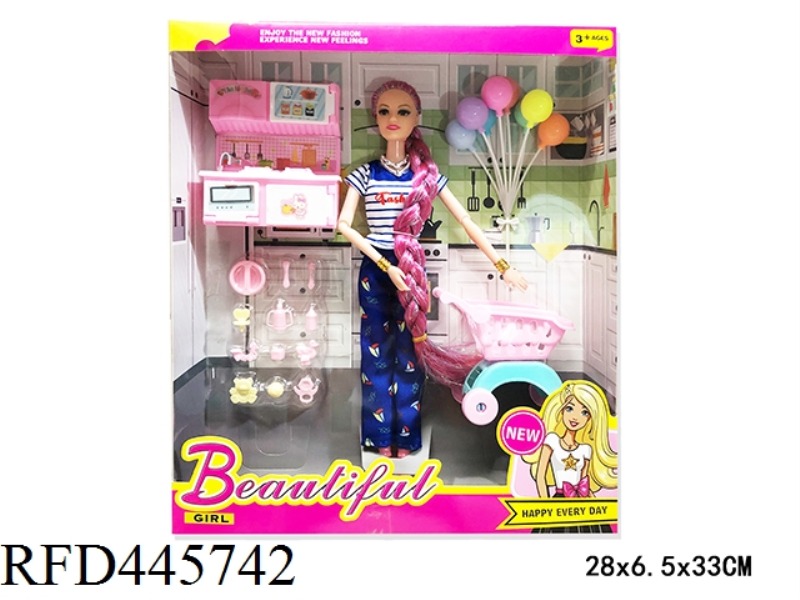 11 INCH LIVE JOINT FASHION LONG HAIR BARBIE DOLL WITH ACCESSORIES
