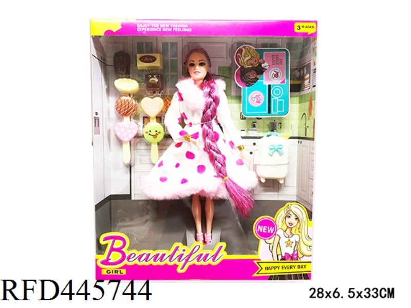 11 INCH LIVE JOINT FASHION LONG HAIR BARBIE DOLL WITH ACCESSORIES