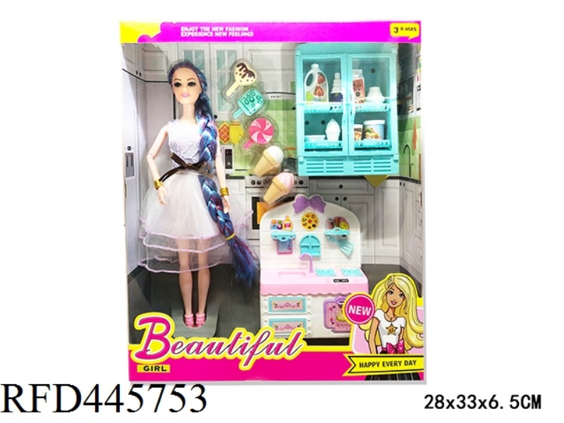 11 INCH LIVE JOINT FASHION LONG HAIR BARBIE DOLL WITH ACCESSORIES