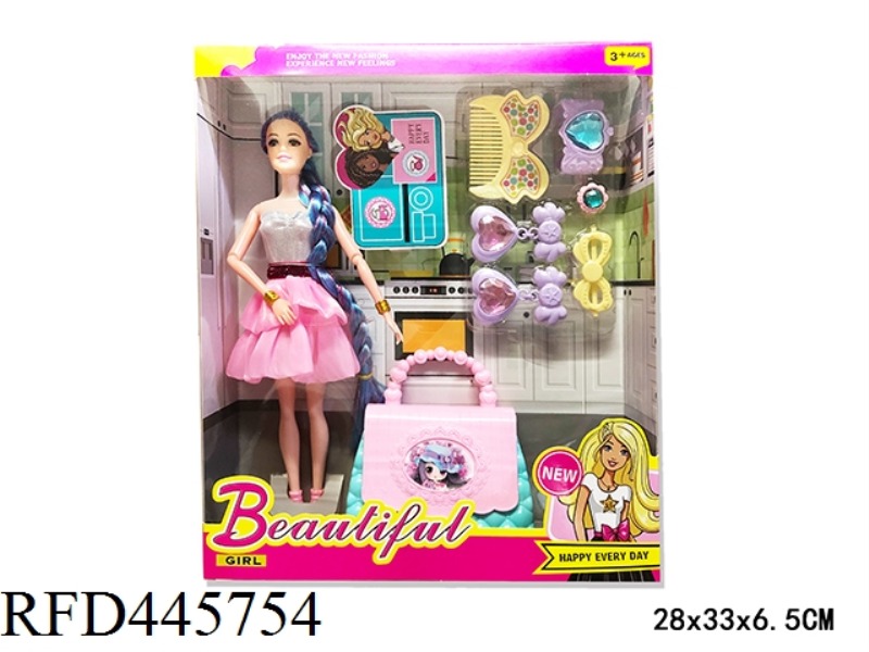 11 INCH LIVE JOINT FASHION LONG HAIR BARBIE DOLL WITH ACCESSORIES