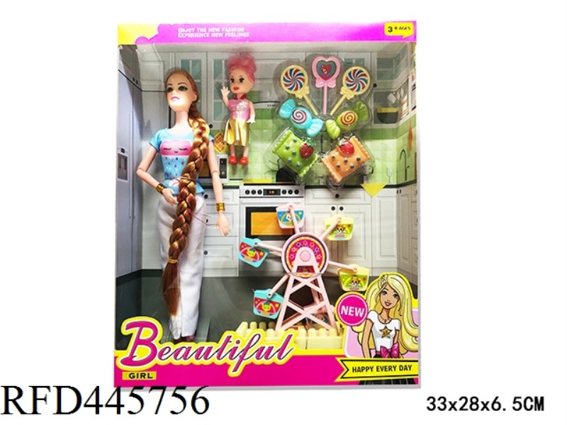 11 INCH LIVE JOINT FASHION LONG HAIR BARBIE DOLL WITH ACCESSORIES